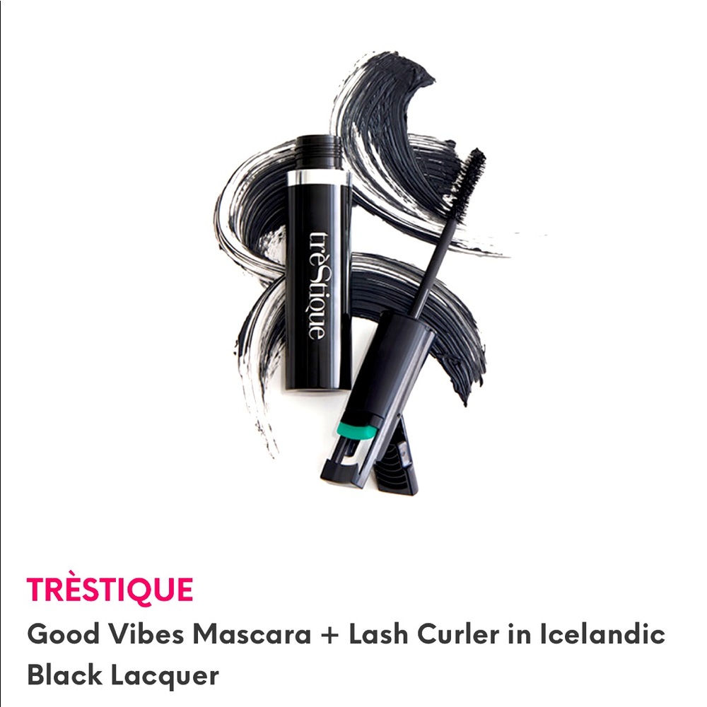 TRÈSTIQUE Black Mascara + Lash Curler full size new in box